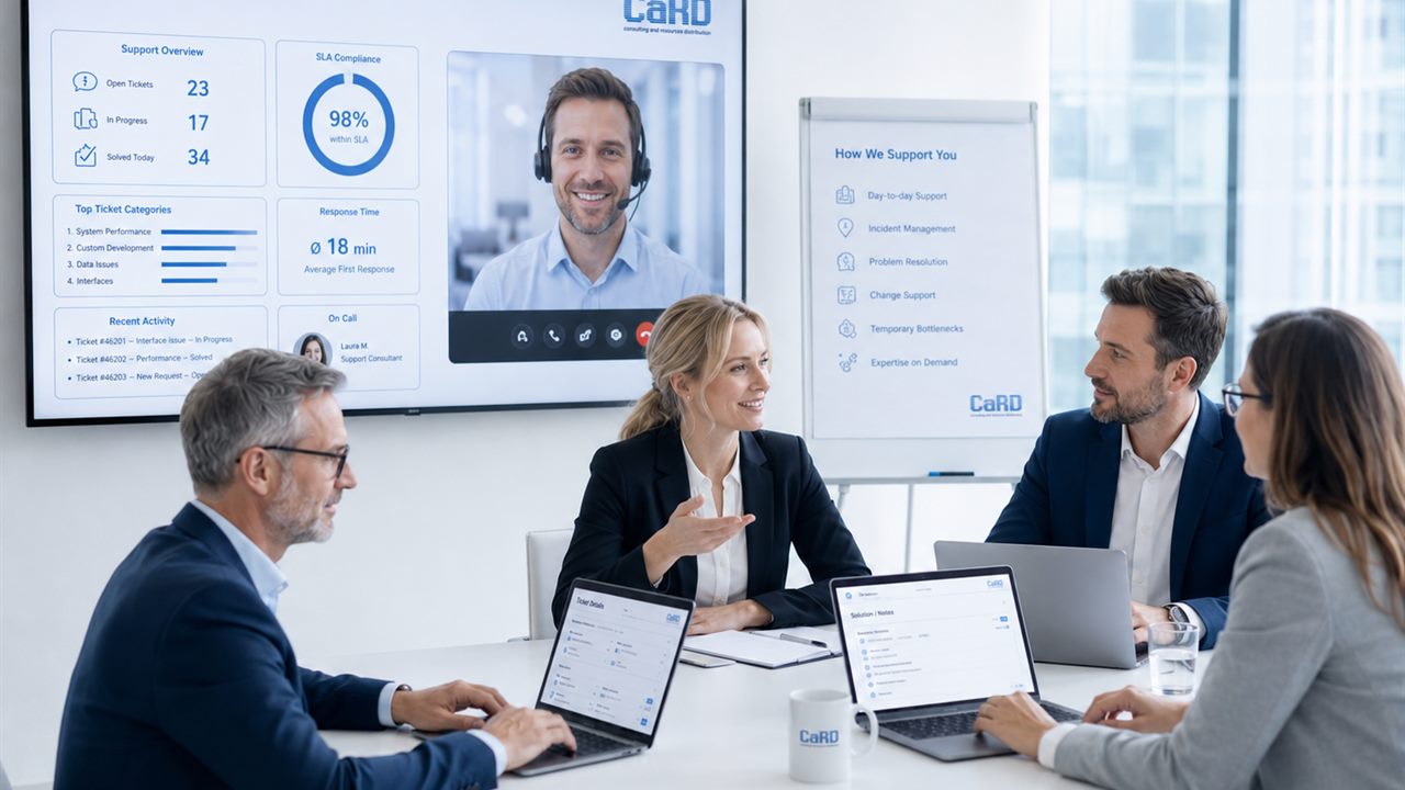 CaRD-Beraterteam verstärkt ein SAP-Kundenprojekt